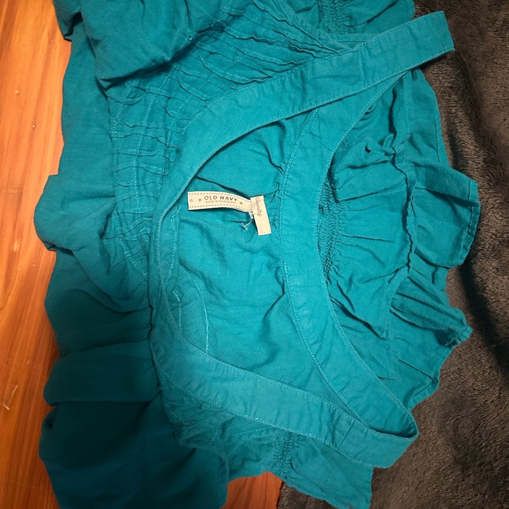 Old Navy Vibrant Blue Maternity Blouse